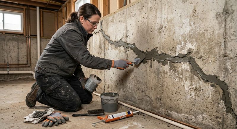 Cracked Basement Floor Repair in Prince Georges County, MD
