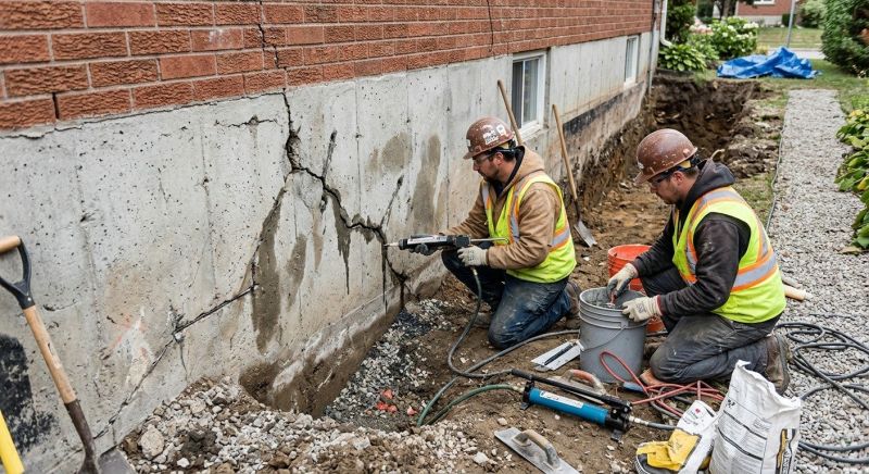 Cracked Foundation Repair in Huntingtown, MD