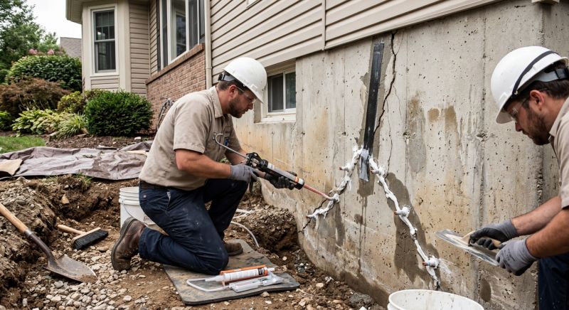 Cracked Foundation Repair in La Plata, MD