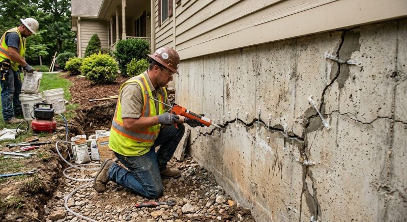 Cracked Foundation Repair in Suitland, MD