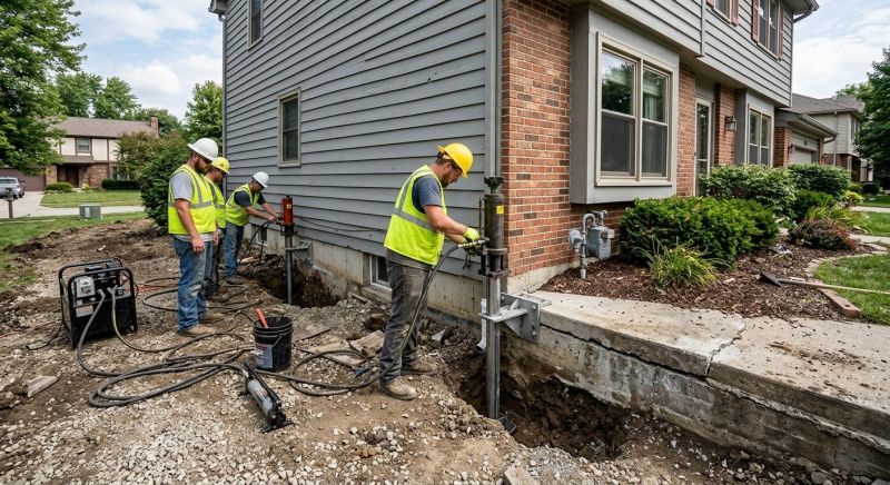 Foundation Stabilizing in Triangle, VA