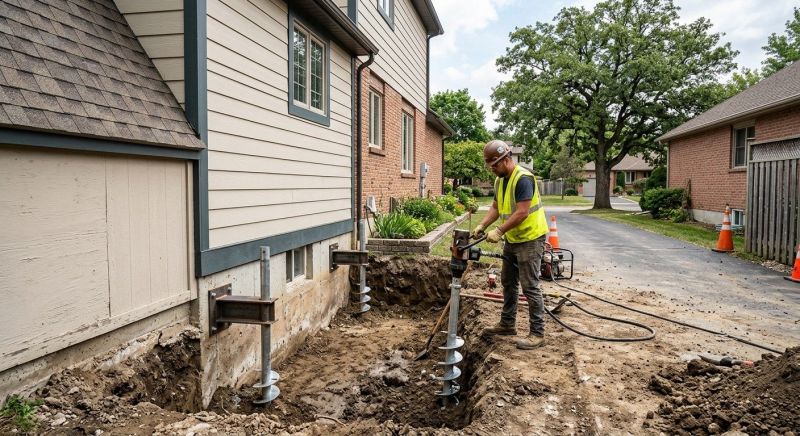 Helical Pile Installation in Prince Georges County, MD